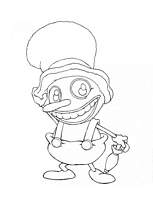 coloriage droles de petites betes le poux lou